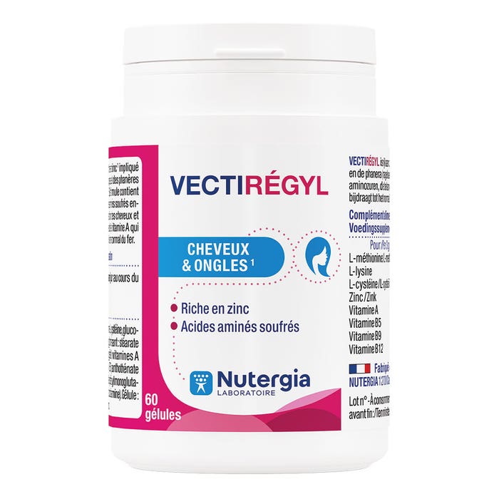 Vecti-regyl 60 capsules Cheveux et ongles Nutergia