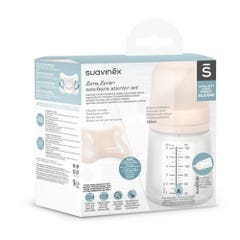 Suavinex Pack Feeding bottle 180ml + Pacifier Zero, Zero -2M/2M