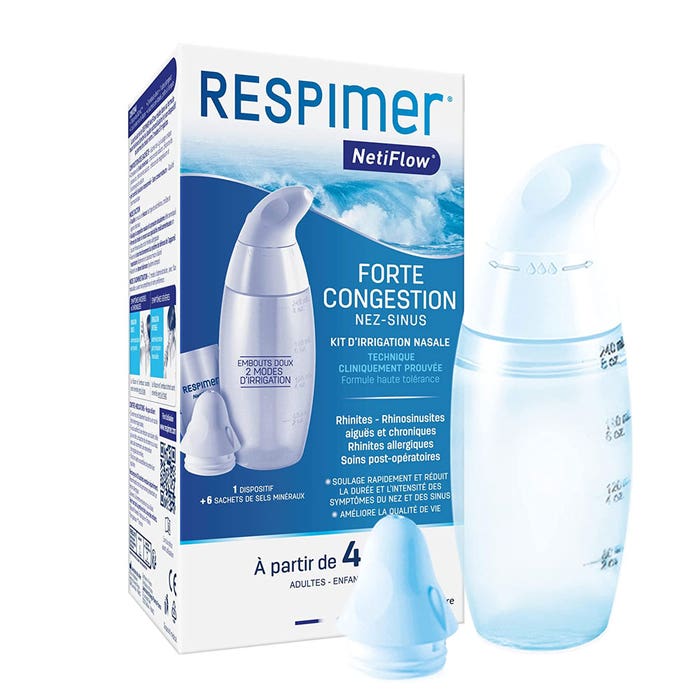 Netiflow Nasal Irrigation Kit + 6 sachets Respimer