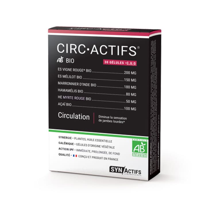 Aragan Synactifs CircActifs Bio Circulation 30 Gelules