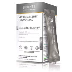 Biocyte Vitamin C, D3, Zinc Liposomal Immunity Pineapple flavour 14 Sticks