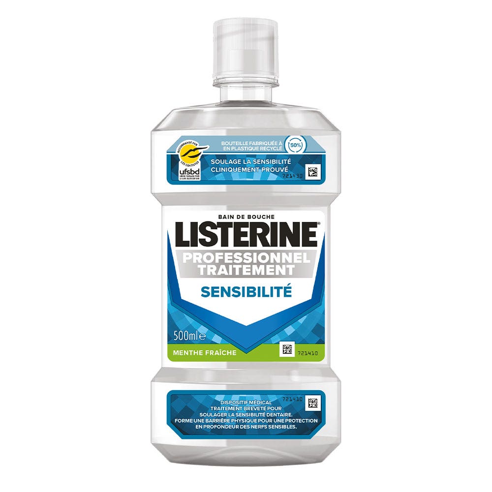 Listerine Sensitive Tooth Mouthwash Menthe Fraîche 500 ml