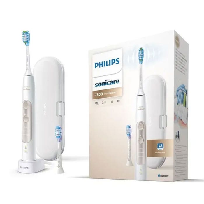 Expert Clean 7300 Electric Toothbrush HX9601/03 Sonicare Le Blanc Philips