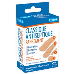 Care+ Classic Anticeptics Plasters 4 sizes x30