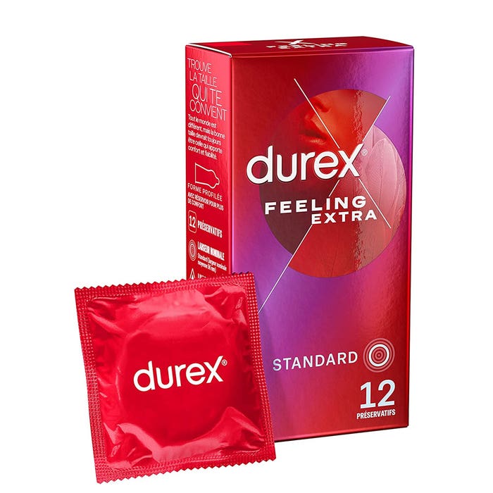 Durex Feeling Extra thin and extra lubricated condoms extra lubricated for heightened sensitivity 2 x 12 units - Easypara Durex Feeling Extra thin and extra lubricated condoms extra lubricated for heightened sensitivity 2 x 12 units - Easypara