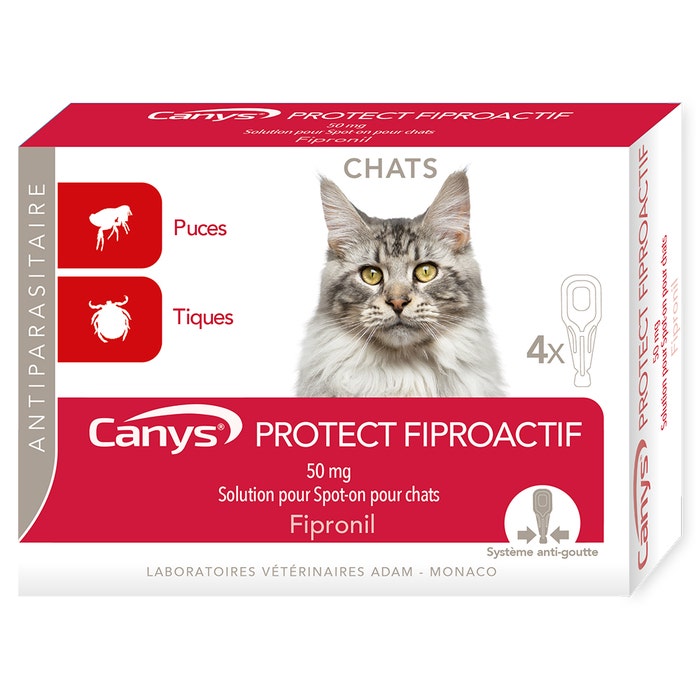 Canys Protect Fiproactif 50mg spot-on solution for cats 4x0.50ml