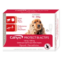 Canys Protect Bi-actives 134 mg/1200 mg solution for spot dogs (10-20kg) 4x2.20ml