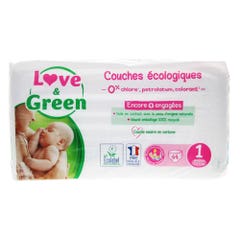 Love&Green Hypoallergenic nappies Size 1 2 à 5kg x44