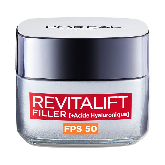 L'Oréal Paris Revitalift Filler Anti-Ageing Day Cream SPF50 + Hyaluronic Acid All Skin Types 50ml
