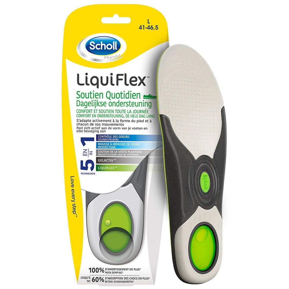 Scholl LiquiFlex L'Homme Daily use support insoles Size