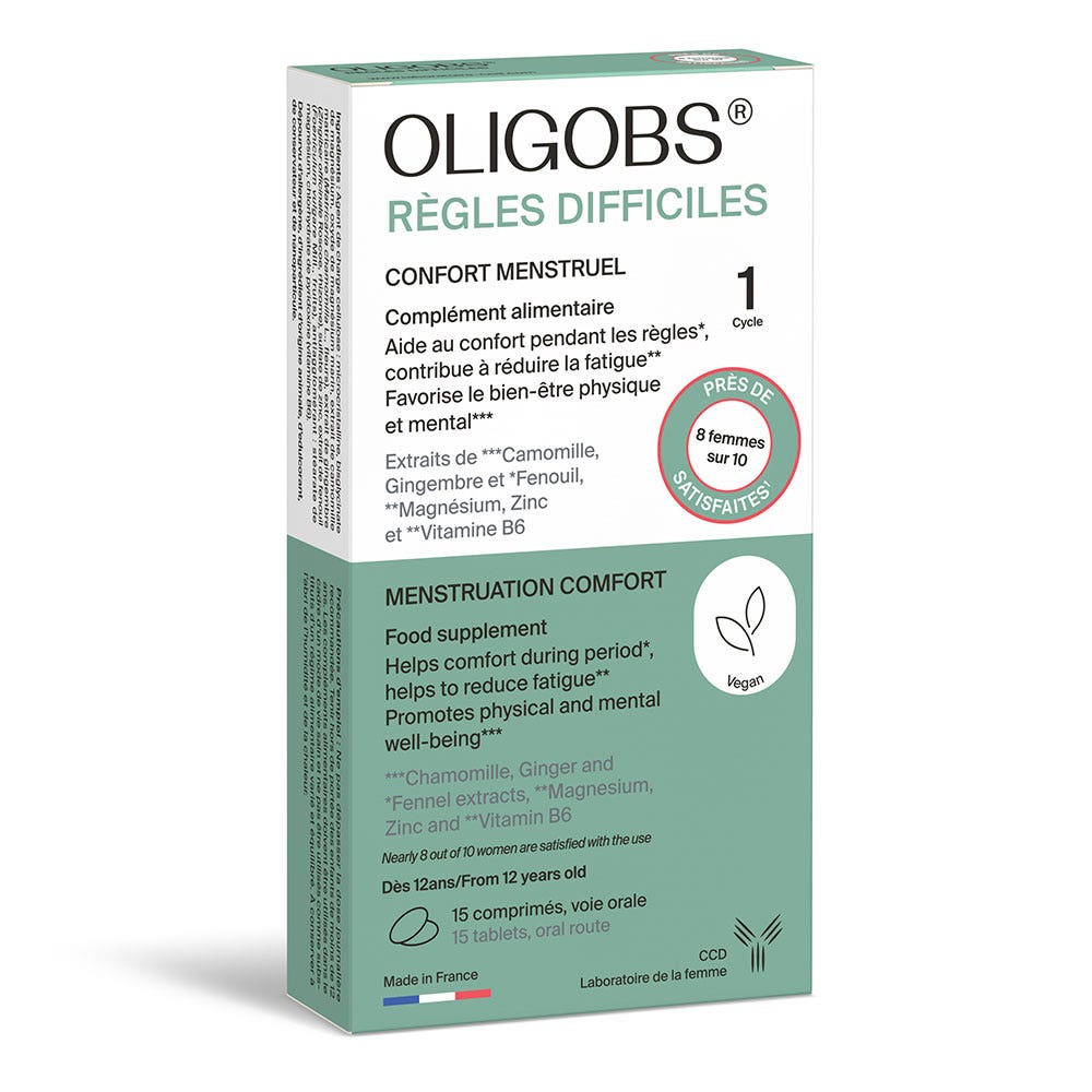 Ccd Oligobs Menstrual Comfort for Difficult Periods 1 Cycle 15 tablets