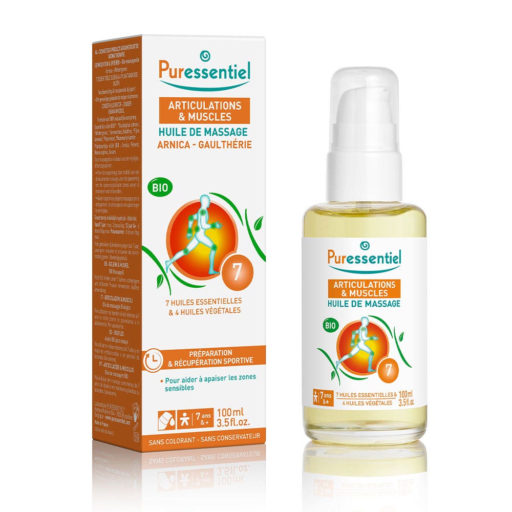 Puressentiel Joints & Muscles Bio Massage Oil Arnica et gaulthérie 100ml