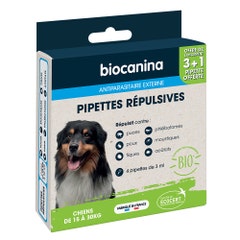Biocanina Repellent pipette for dogs from 15 to 30 kg 3 pipettes + 1 free