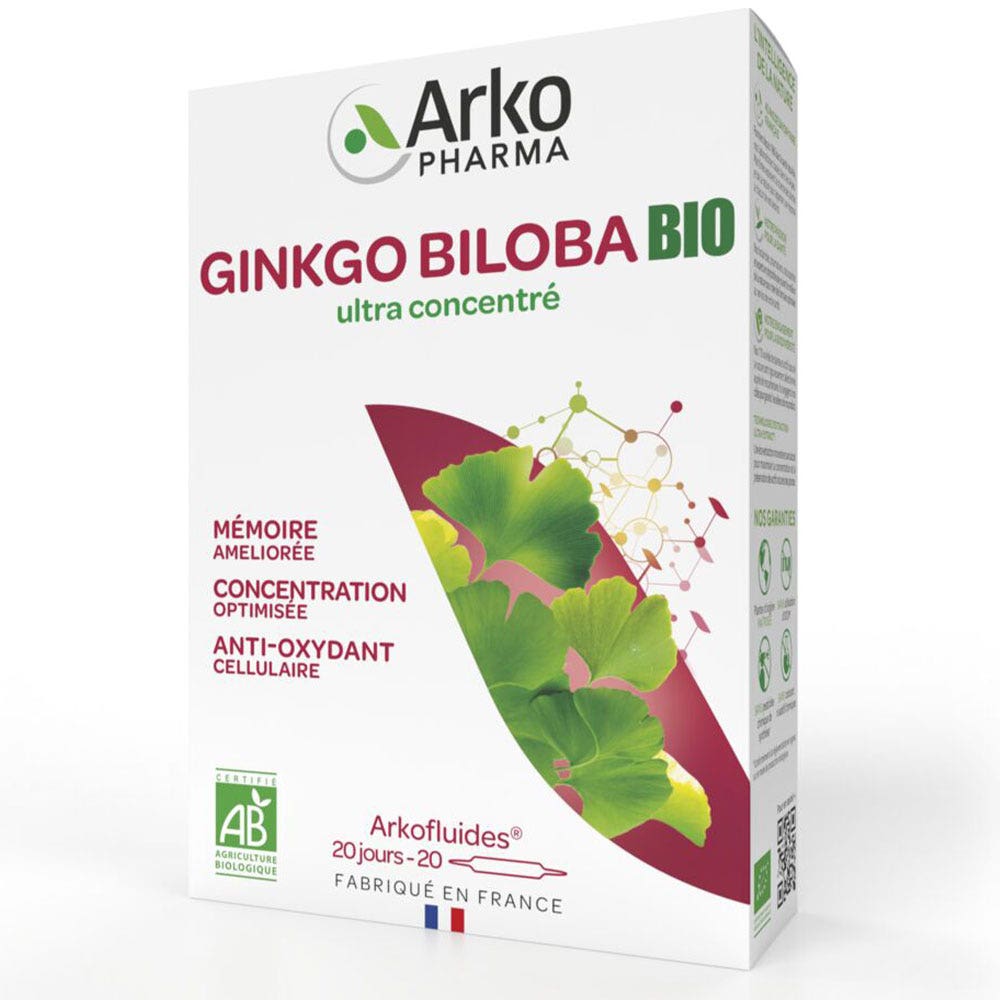 Arkopharma Arkofluides Gingko Biloba organic 20 ampulas