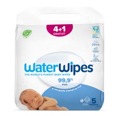 Waterwipes Baby Wipes Pack promotionnel 4x60 + 1 Free