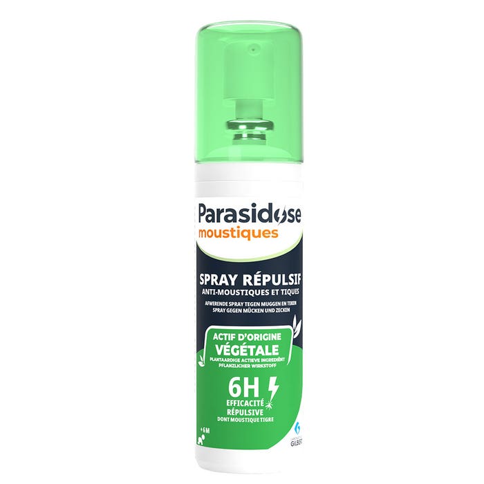Spray anti-moustiques et tiques actif d'origine végétale 100ml PARASIDOSE