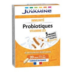 Juvamine Immunity Probiotics Vitamin D3 20 capsules