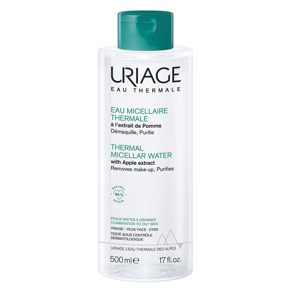 Uriage Facial Hygiene Thermal Micellar Water Combination To Oily Skins Peaux Mixtes A Grasses 500ml