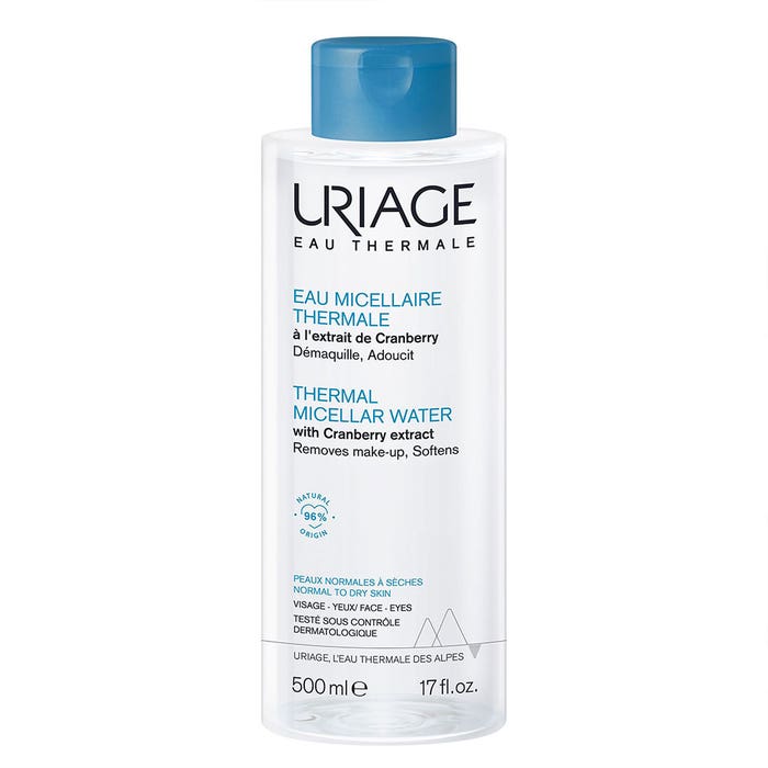 Thermal Micellar Water Normal To Dry Skin 500ml Hygiène visage Uriage