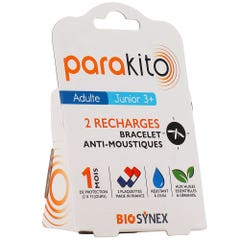 Para Kito 2 Mosquito Repellent Refills For Bracelet Dès 3 Ans 2 Plaquettes