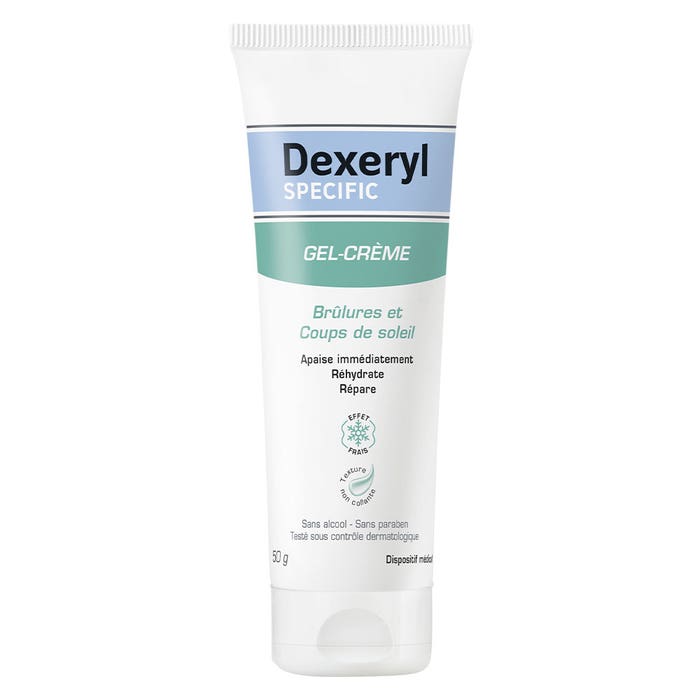 Specific Soothing Cream Gel For Burns And Sun Burns 50g Dexeryl