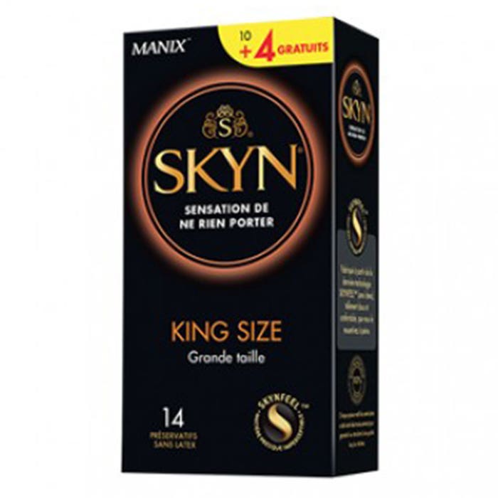 Skyn King Size Condoms x10 + 4 Free Latex-free Manix