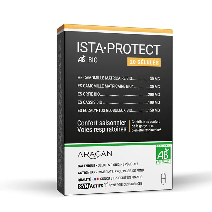 Aragan Synactifs ISTAPROTECT® BIO Confort saisonnier et voies respiratoires x 20 capsules