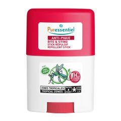 Puressentiel Anti-Pique Repellent Stick Tropical Zones Tiger and Tropical Mosquitoes From 6 Months 75ml