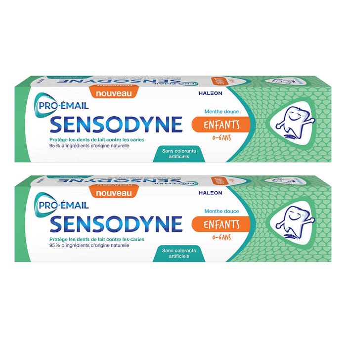Pro Email Toothpaste Sensodyne Pro-Email Toothpaste Children 0 to 6 years Sweet mint 2x50ml ...