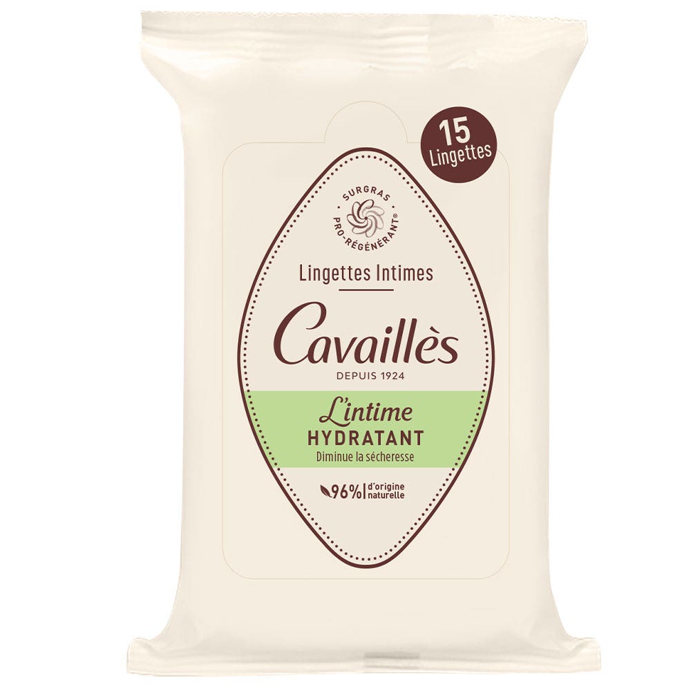 Cavaillès Intimate Dryness Hydrating Wipes Olivier Nourrissant x15
