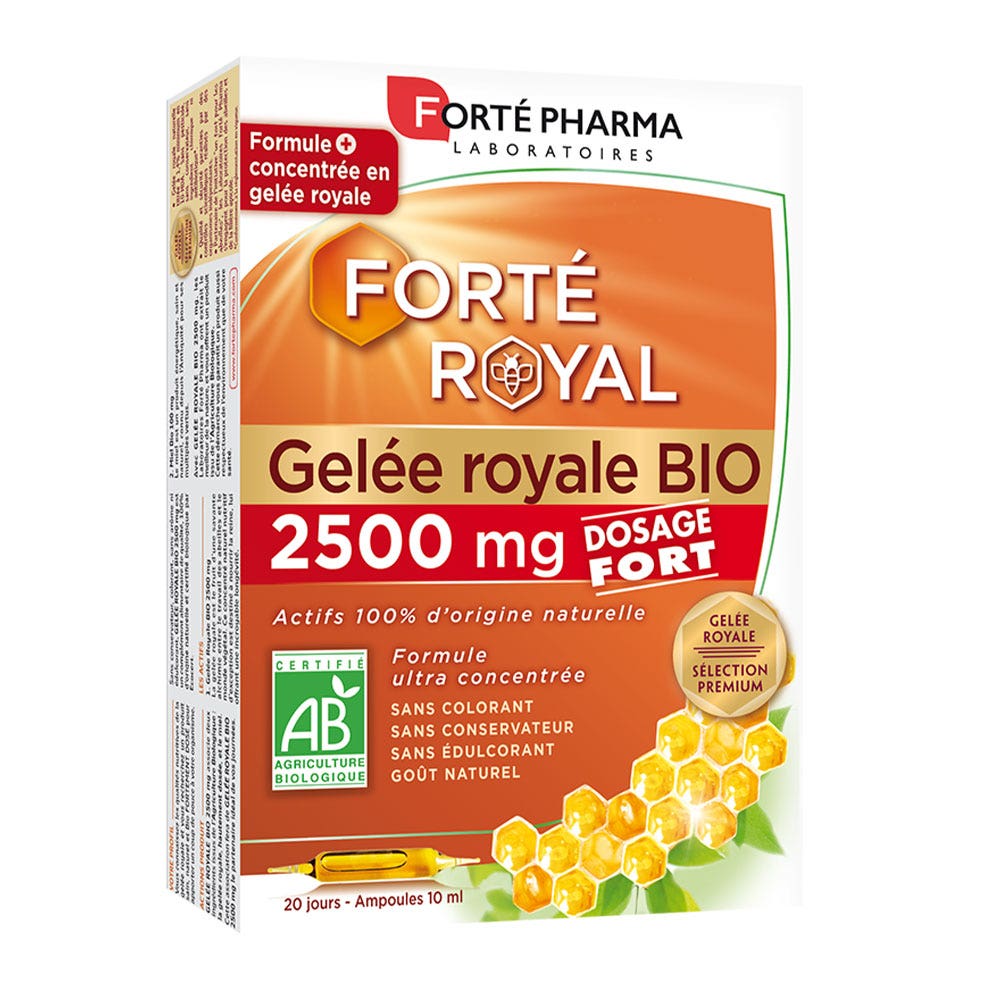 Forté Pharma Forté Royal Organic Royal Jelly 2500mg Strong Dosage 20