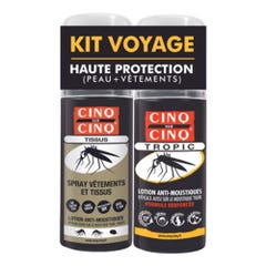 Cinq Sur Cinq Kit Voyage Haute Protection Anti-Moustique Clothing spray and lotion from 24 months 100ml
