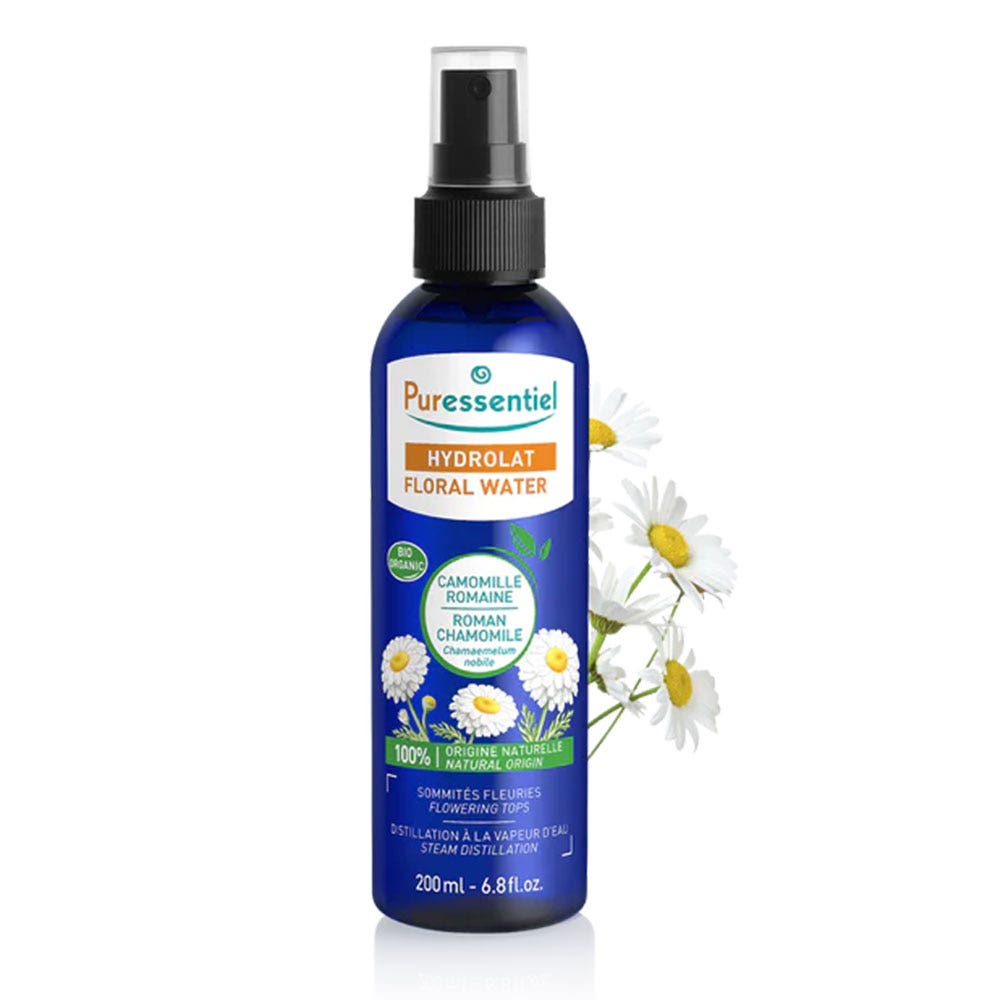 Puressentiel Hydrosol Organic Roman Chamomile Floral Water Sensitive and Irritated Skin 200ml