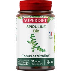 Superdiet Organic Spirulina 45 capsules