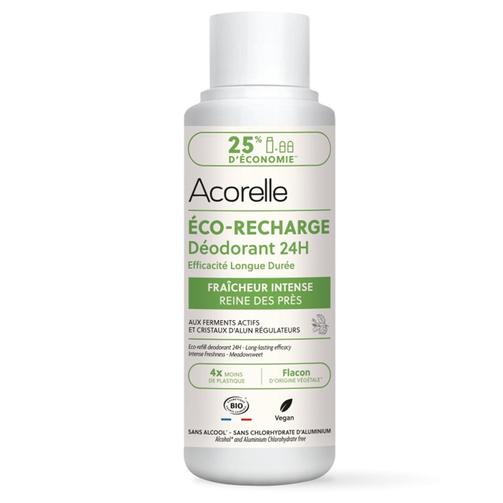 Acorelle Eco Recharge Déodorant Roll-On 24h Bio Certifiée Intense freshness 100ml