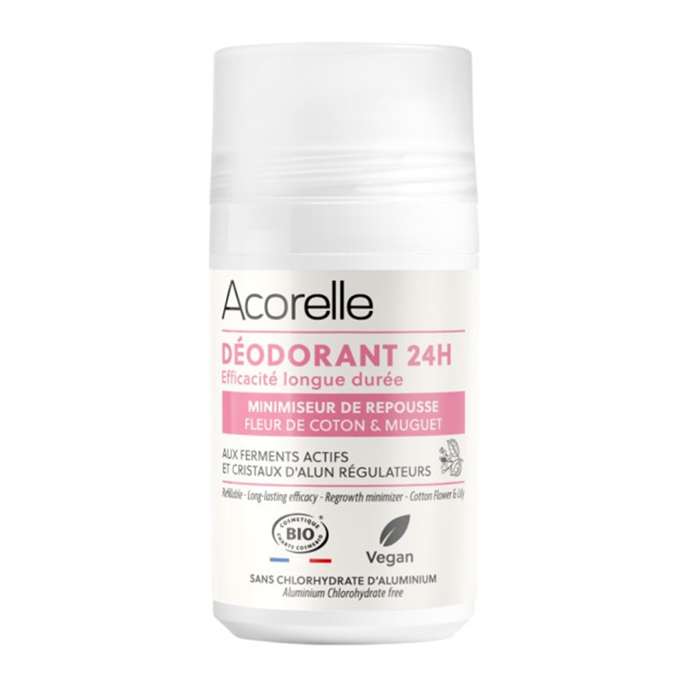 Acorelle Roll-On Deodorant 24hr Regrowth Minimiser Bioes Certified 50ml