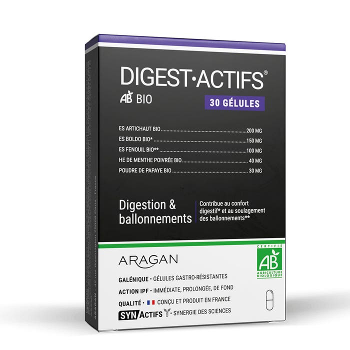 Aragan Synactifs DigestActifs Bio 30 capsules