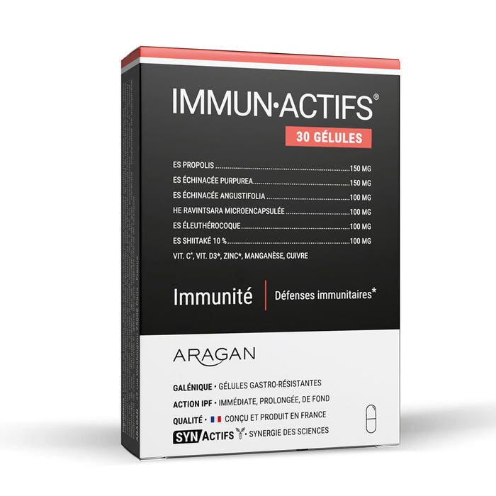 Aragan Synactifs ImmunActives Immunity 30 capsules - Easypara