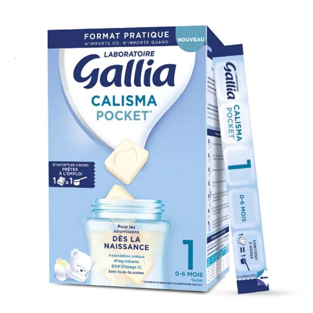 Gallia Calisma Pocket powdered milk from birth 21 Sachets of 5 Doses