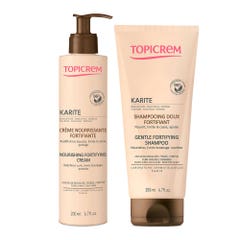 Topicrem Karité Fortifying Shampoo &amp; Nourishing Cream Routine