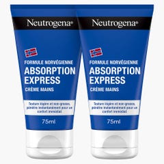 Neutrogena Express Hydration And Comfort Cream Dry Hands Texture légère et non-grasse 2x75ml