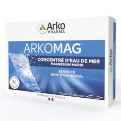 Arkopharma Arkomag Ocean-sourced magnesium caramel flavour 20 ampoules 20 Ampoules