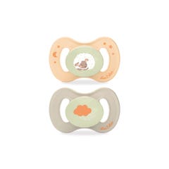 Luc Et Lea Nature Anatomical Day and Night Phosphorescent Pacifier 0 to 6 months x2
