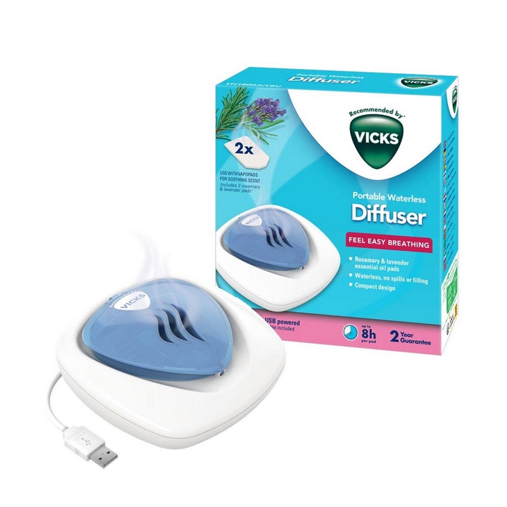 Vicks VH1800 Portable Waterless Diffuser Lavender and Rosemary 2 ...