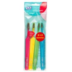 Tepe Extra Soft Soft Toothbrushes Colour Compact x4