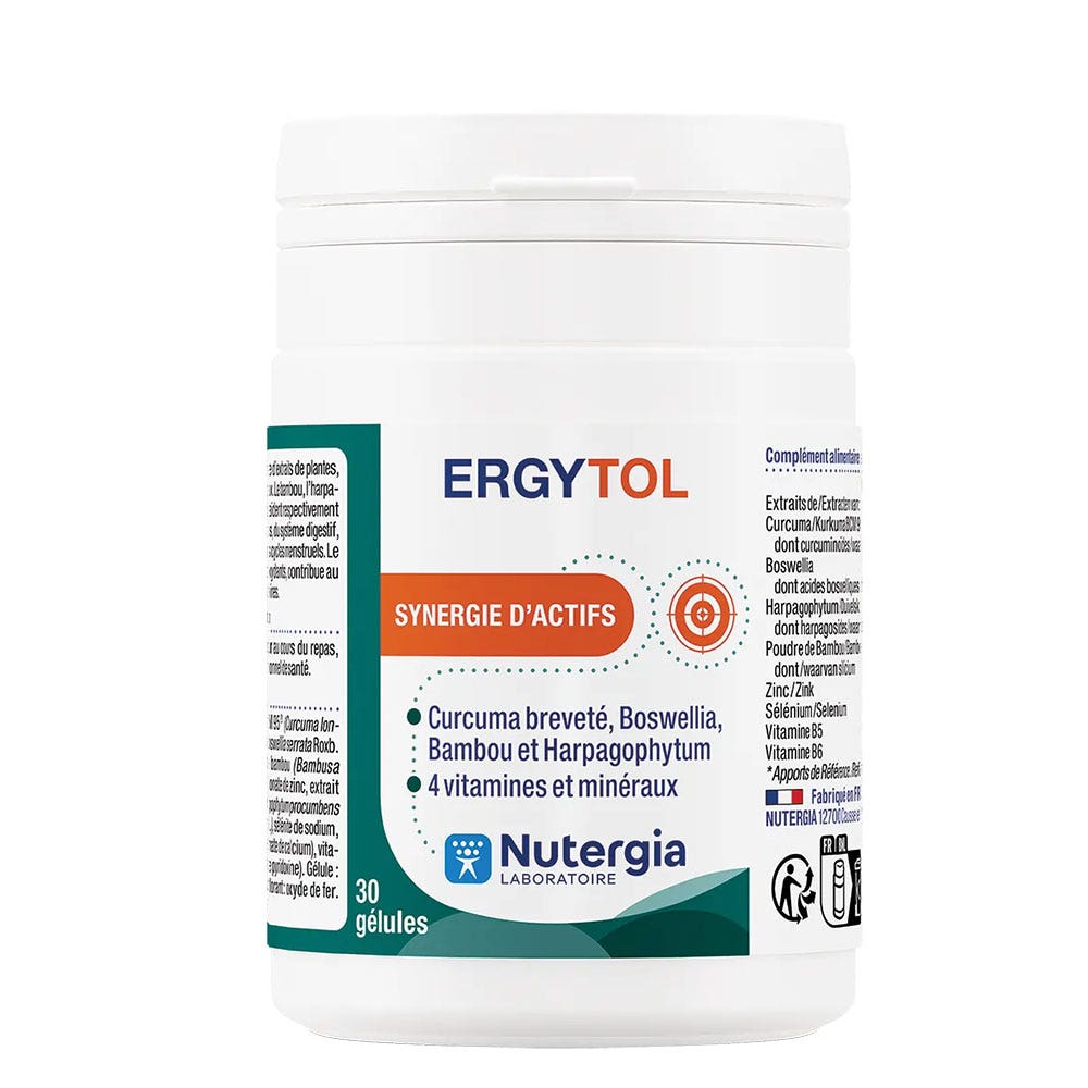 Nutergia Ergytol 30 Gelules Synergie d'Actifs 30 Géules