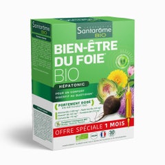 Santarome Organic Liver Detox Aide à la digestion 30+ free 10 ampoules