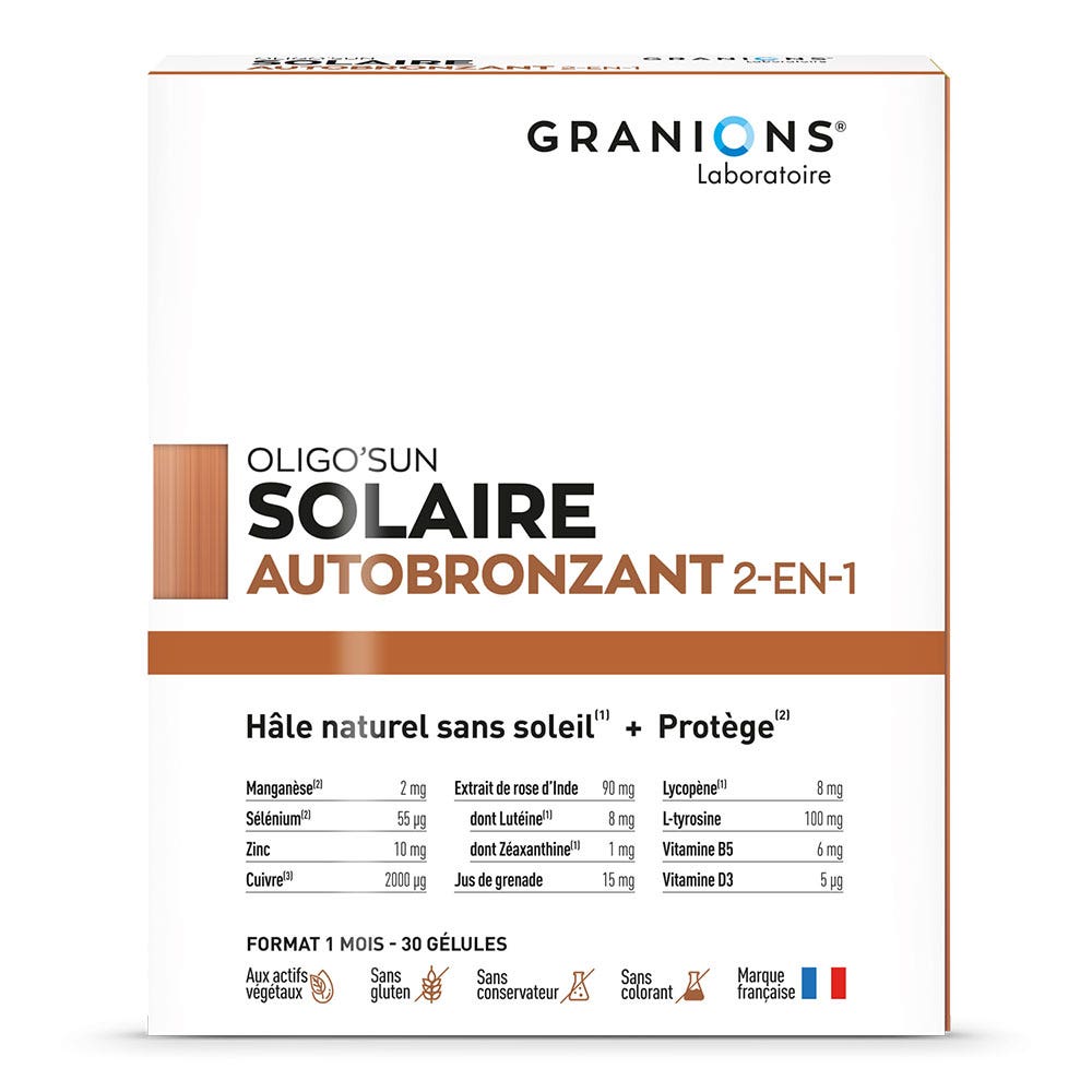 Granions Oligo'Sun Sunscreens Self Tanners 1 Month Cure 30 capsules