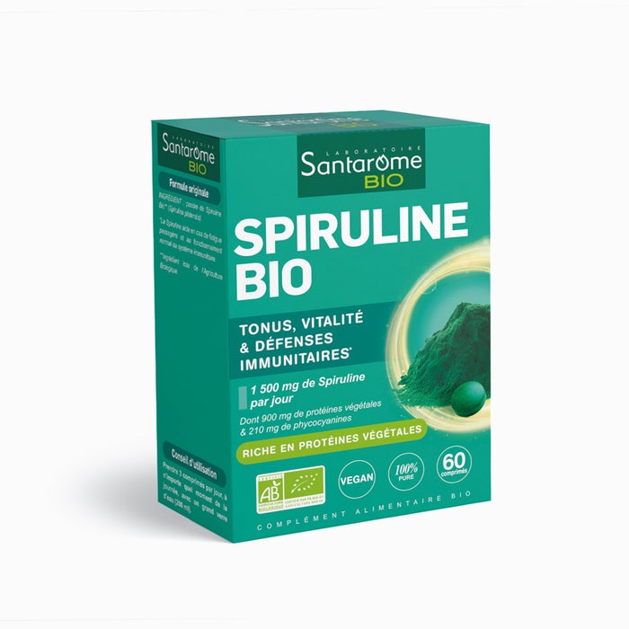 Santarome Organic Spirulina Fer, Vitamine B12 60 tablets