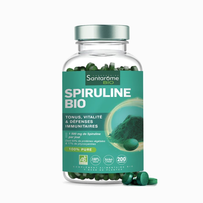Santarome Organic Spirulina Fer, Vitamine B12 200 tablets
